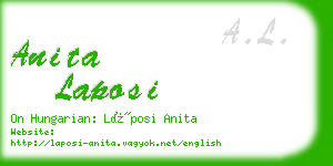 anita laposi business card